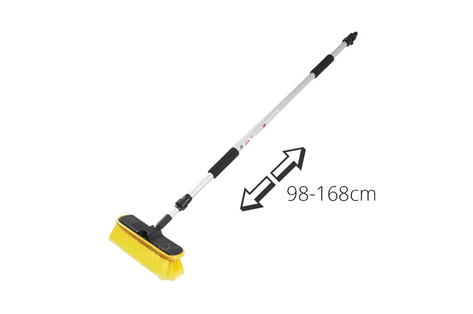 01045 Szczotka do mycia teleskopowa z podłączeniem wody 98-168cm w sklepie Wasserman.eu