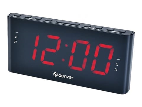 ⁨Denver CPR-710 budzik Cyfrowy budzik Czarny⁩ w sklepie Wasserman.eu