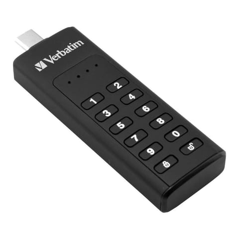 ⁨USB-Stick  64GB Verbatim 3.2 Typ C Keypad Secure Drive AES⁩ at Wasserman.eu