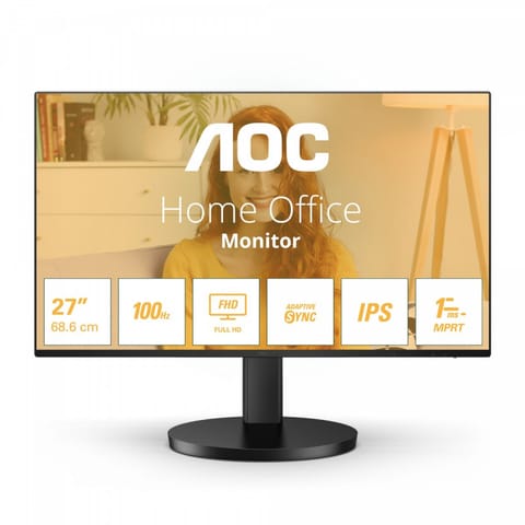 ⁨Monitor AOC 27B3HA2 (27" /TFT IPS /100Hz /1920 x 1080 /Czarny)⁩ w sklepie Wasserman.eu
