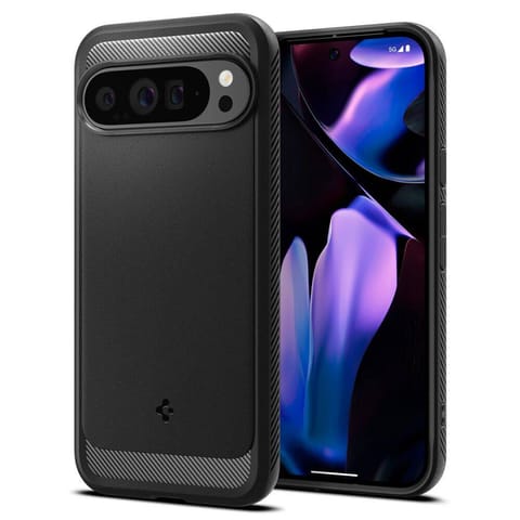 ⁨Etui do GOOGLE PIXEL 9 PRO XL Spigen Rugged Armor Matte czarne⁩ w sklepie Wasserman.eu