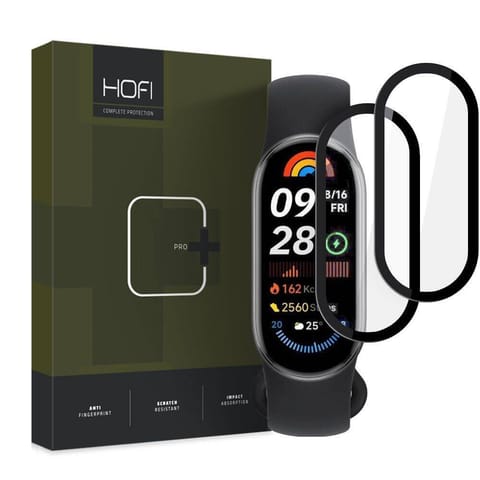 Szkło Hybrydowe XIAOMI SMART BAND 9 / 9 NFC Hofi Hybrid Pro+ 2-pack czarne w sklepie Wasserman.eu