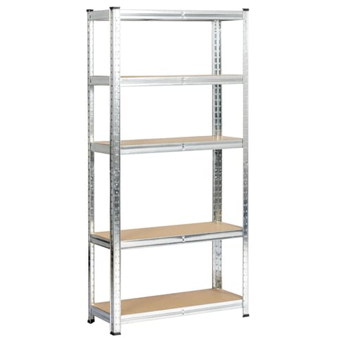 ⁨REGAŁ METALOWY 70x30x154 SREBRNY⁩ w sklepie Wasserman.eu