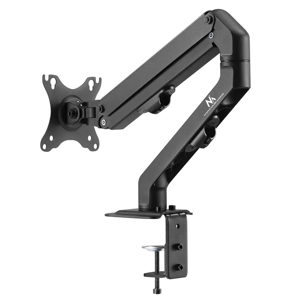 ⁨Maclean MC-906 Monitor Mount Holder Desk Table Mount 17" - 27" Adjustable Rotatable VESA 8 kg⁩ at Wasserman.eu