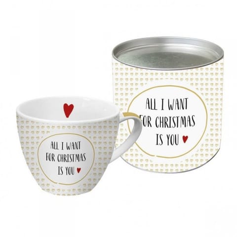 ⁨All i want for Christmas Kubek Porcelanowy w Ozdobnej Puszce 350 ml⁩ w sklepie Wasserman.eu