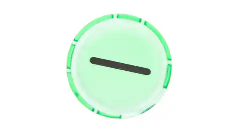 ⁨Soczewka przycisku 22mm płaska zielona z symbolem START I M22-XDL-G-X1 218295⁩ w sklepie Wasserman.eu