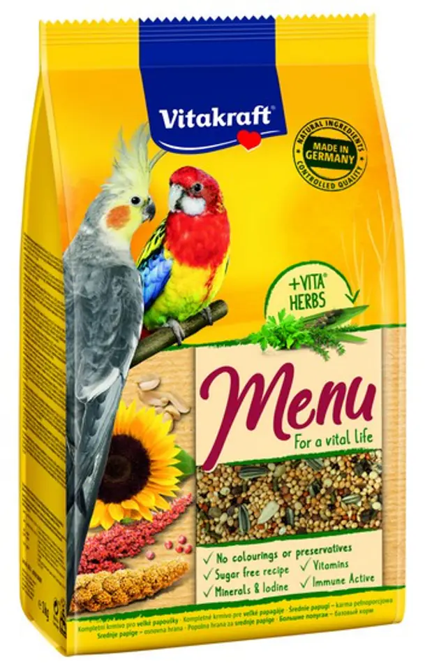 ⁨Vitakraft Menu Vital Papuga średnia 1kg [2110621]⁩ w sklepie Wasserman.eu