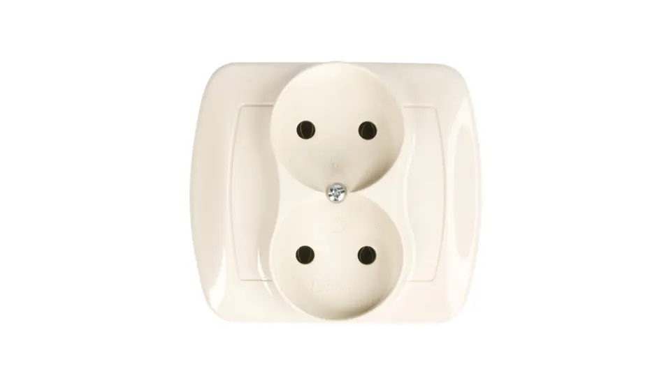 ⁨Simon Akord Socket double b/u 16A IP20 beige AG2/12⁩ at Wasserman.eu