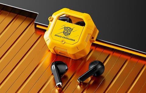⁨Słuchawki TWS Transformers TF-T12 (żółte)⁩ w sklepie Wasserman.eu