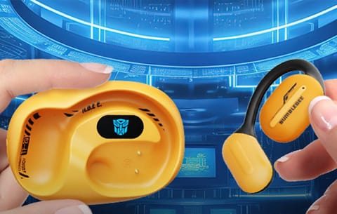 ⁨Słuchawki bezprzewodowe typu open ear Transformers TF-T20 (żółte)⁩ w sklepie Wasserman.eu