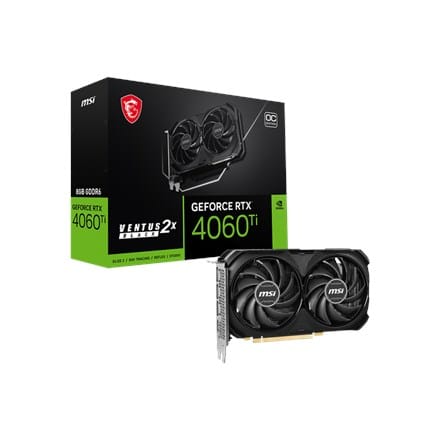 ⁨MSI GeForce RTX 4060 Ti VENTUS 2X BLACK 8G OC NVIDIA 8 GB GDDR6 DLSS 3⁩ at Wasserman.eu