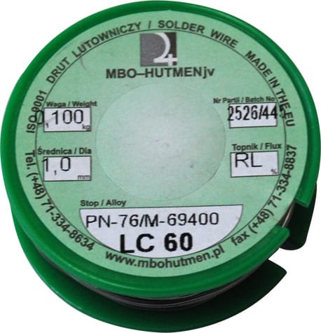 ⁨CYNA LUTOWNICZA 1,0mm 250g MBO HUTMEN⁩ w sklepie Wasserman.eu