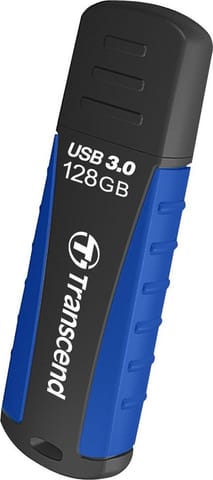 ⁨Pendrive (Pamięć USB) TRANSCEND (128 GB /Czarno-niebieski )⁩ w sklepie Wasserman.eu