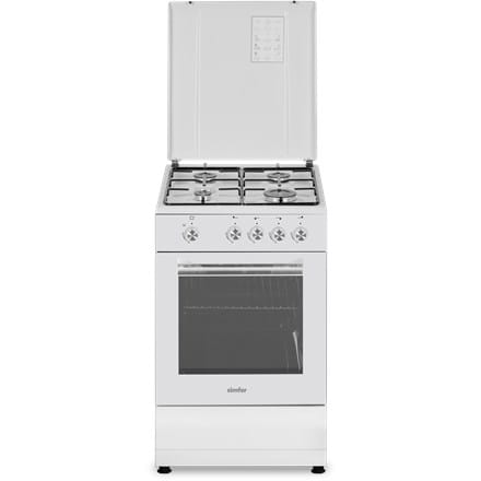 ⁨Simfer | Cooker | 4401SGRBB.1 | Hob type Gas | Oven type Gas | White | Width 50 cm | Depth 55 cm | 49 L⁩ at Wasserman.eu