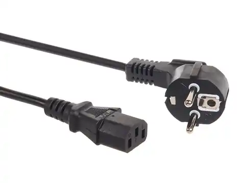 ⁨Kabel zasilający Maclean, 3 pin, IEC C13, wtyk EU, 1.5m, MCTV-691⁩ w sklepie Wasserman.eu