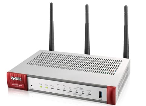 ⁨Zyxel USG20W-VPN-EU0101F wireless router Gigabit Ethernet Dual-band (2.4 GHz / 5 GHz) Grey, Red⁩ at Wasserman.eu