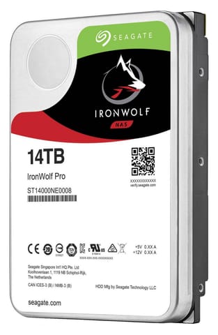 ⁨Seagate IronWolf Pro ST14000NE0008 HDD (14TB; 3.5"; SATA III; 256 MB; 7200 rpm)⁩ at Wasserman.eu