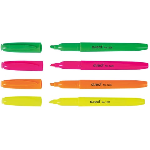 ⁨Zakreślacz D.RECT 1226 komplet 4 kolory 110404⁩ w sklepie Wasserman.eu