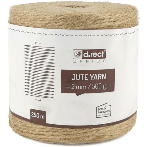 ⁨Sznurek jutowy 2mm / 250m szpula 500g. 800011 d.rect⁩ w sklepie Wasserman.eu