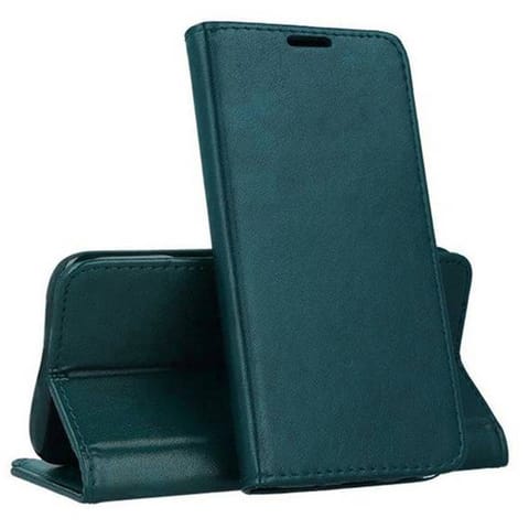 ⁨Etui SAMSUNG GALAXY A05S Portfel z Klapką Skóra Ekologiczna Kabura Magnet Book ciemnozielone⁩ w sklepie Wasserman.eu