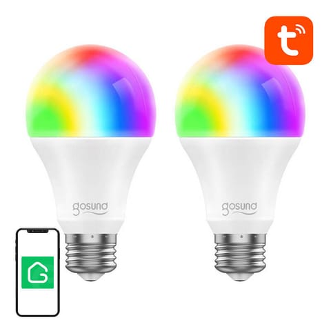 ⁨Inteligentna żarówka RGB WiFi LED 2 sztuki Gosund WB4-2 E27 (dwupak) Tuya⁩ w sklepie Wasserman.eu