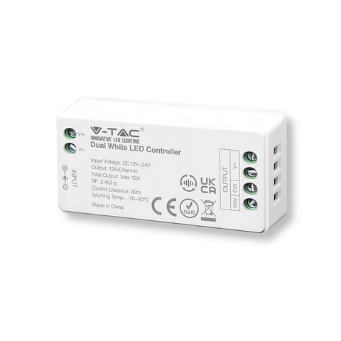 ⁨Kontroler Sterownik Ściemniacz V-TAC MONO Jednokolorowy 12A 12V-144W 24V-288W VT-2431⁩ at Wasserman.eu