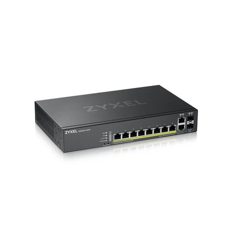 ⁨Zyxel GS2220-10HP-EU0101F network switch Managed L2 Gigabit Ethernet (10/100/1000) Power over Ethernet (PoE) Black⁩ at Wasserman.eu