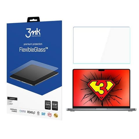 ⁨3MK FlexibleGlass Apple MacBook Pro 14"M1/M2/M3 do 15" Szkło Hybrydowe⁩ w sklepie Wasserman.eu