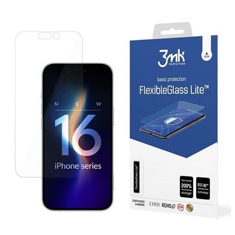 ⁨3MK FlexibleGlass Lite iPhone 16 Plus 6.7" Szkło Hybrydowe Lite⁩ w sklepie Wasserman.eu