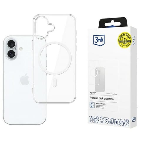 3MK MagCase iPhone 16 Plus 6.7" przezroczysty/clear kompatybilne z MagSafe w sklepie Wasserman.eu