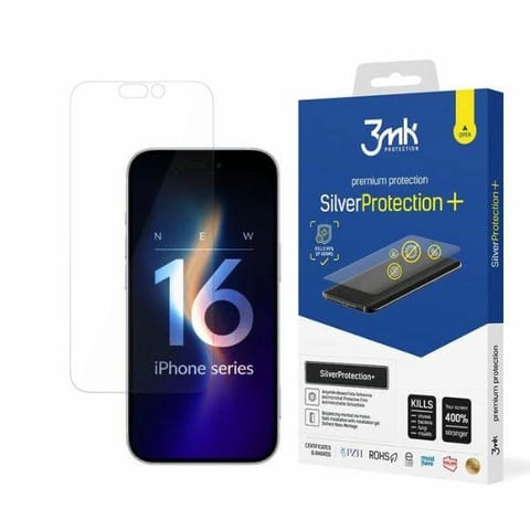 ⁨3MK SilverProtect+ iPhone 16 Plus 6.7"Folia Antymikrobowa montowana na mokro⁩ w sklepie Wasserman.eu