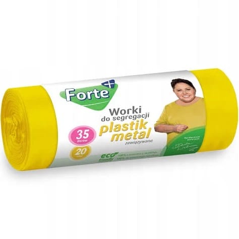 ⁨FORTE Segregation bags 35L 20pcs tied PLASTIC/METAL⁩ at Wasserman.eu