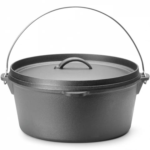 Kociołek żeliwny garnek myśliwski nad ognisko do zup gulaszy śr. 310 x 155 mm 7.2 l w sklepie Wasserman.eu
