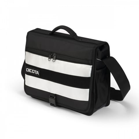 Torba na laptopa DICOTA Messenger Reflectiv P20471-16 (Czarno-biały) w sklepie Wasserman.eu