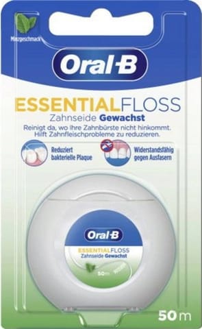 ⁨Oral-B Essential Floss Nić Dentystyczna Miętowa Woskowana 50 m⁩ w sklepie Wasserman.eu