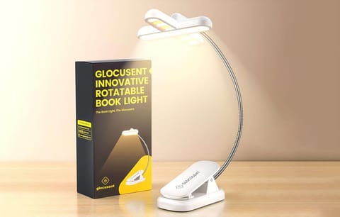 ⁨Lampka bezprzewodowa Glocusent obrotowa, USB-C 1000mAh (biała)⁩ w sklepie Wasserman.eu
