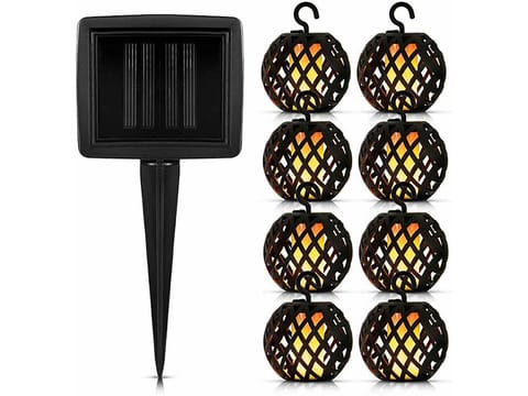 ⁨70-290# Girlanda solarna ogrodowa kule 8 led ciepły gs-01⁩ w sklepie Wasserman.eu