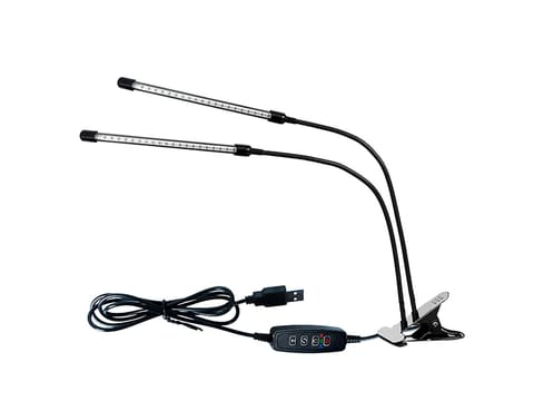 ⁨Lampa stojąca do uprawy roślin z klipsem podwójna⁩ w sklepie Wasserman.eu