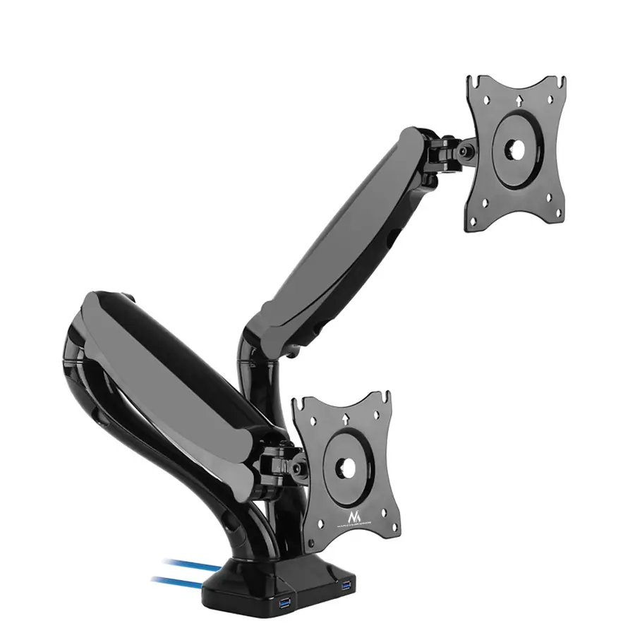 2 black monitors holder MC-674 gas spring 13 "-27" 6 kgx2 at Wasserman.eu