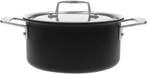 ⁨DEMEYERE BLACK 5 Low pot with lid 3 ltr⁩ at Wasserman.eu