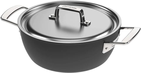 ⁨DEMEYERE BLACK 5 Deep frying pan 2H with lid 24 cm⁩ at Wasserman.eu