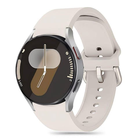 ⁨Pasek do SAMSUNG GALAXY WATCH 4 / 5 / 5 PRO / 6 / 7 / FE Tech-Protect Silicone Starlight kremowe⁩ w sklepie Wasserman.eu