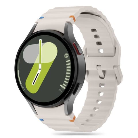 ⁨Pasek do SAMSUNG GALAXY WATCH 4 / 5 / 5 PRO / 6 / 7 / FE Tech-Protect Silicone Sport Starlight kremowe⁩ w sklepie Wasserman.eu