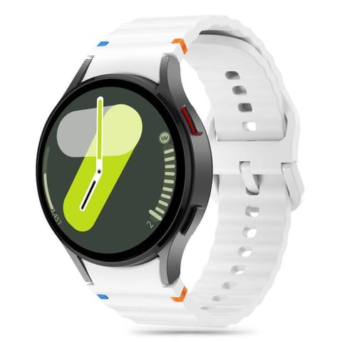 ⁨Pasek do SAMSUNG GALAXY WATCH 4 / 5 / 5 PRO / 6 / 7 / FE Tech-Protect Silicone Sport białe⁩ w sklepie Wasserman.eu