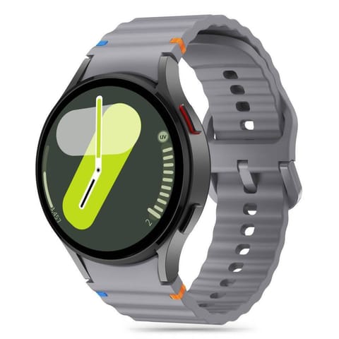 ⁨Pasek do SAMSUNG GALAXY WATCH 4 / 5 / 5 PRO / 6 / 7 / FE Tech-Protect Silicone Sport Crayon szare⁩ w sklepie Wasserman.eu