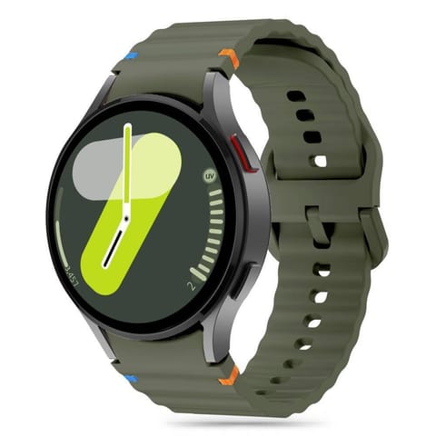 ⁨Pasek do SAMSUNG GALAXY WATCH 4 / 5 / 5 PRO / 6 / 7 / FE Tech-Protect Silicone Sport Army zielone⁩ w sklepie Wasserman.eu