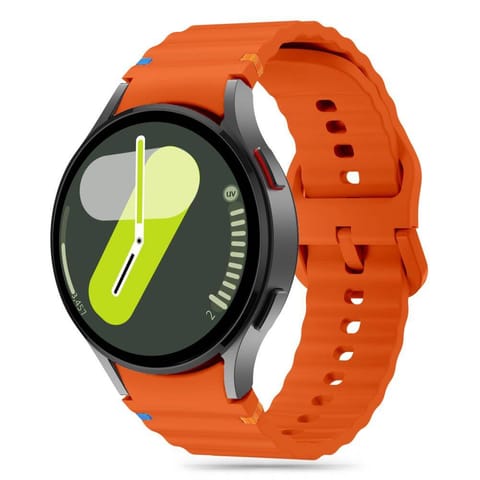 ⁨Pasek do SAMSUNG GALAXY WATCH 4 / 5 / 5 PRO / 6 / 7 / FE Tech-Protect Silicone Sport pomarańczowe⁩ w sklepie Wasserman.eu