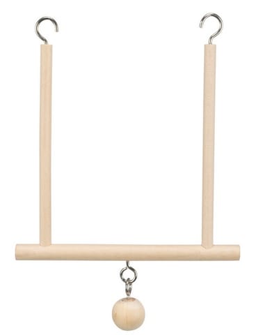 ⁨TRIXIE WOODEN SWING WITH BELL 12×13 cm [TX-5830]⁩ at Wasserman.eu