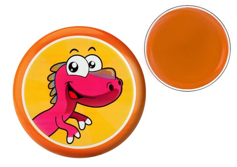 ⁨Dysk Latający Frisbee z Dinozaurem Pomarańczowy 20 Cm⁩ w sklepie Wasserman.eu