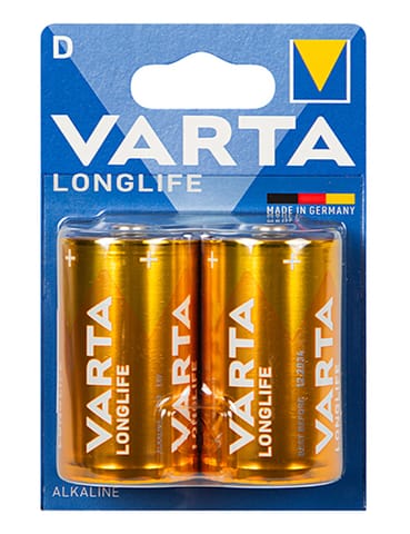 ⁨Baterie alkaliczne Varta LR20 1,5V Longlife 2 sztuki⁩ w sklepie Wasserman.eu